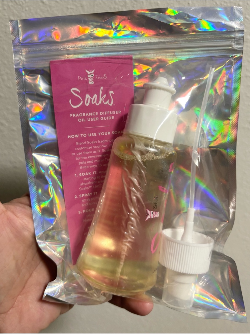 Pink Zebra Soaks Warm Snuggles Fragrance Diffuser Oil Set